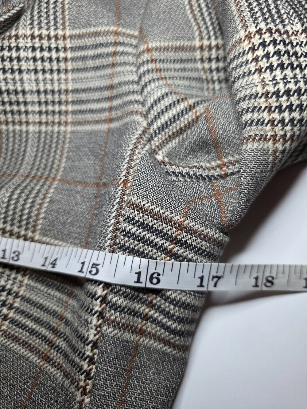 Express Blazer Womens Sz 4 Gray Plaid Check One Button Work Jacket Career - Picture 11 of 13